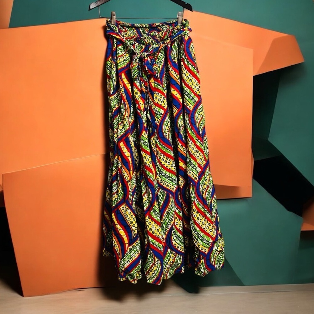 Advance Apparels Colorful Patterned Maxi Skirt Free Size Women
